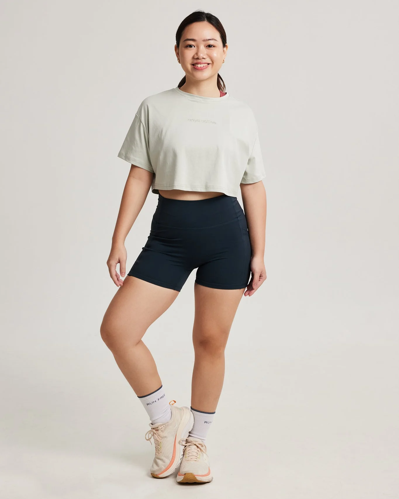 Oversized Crop Tee in Slate - Image 4